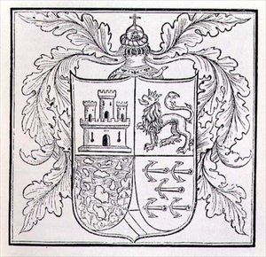 Wappen von Kolumbus, aus The Narrative and Critical History of America, herausgegeben von Justin Winsor, London, 1886